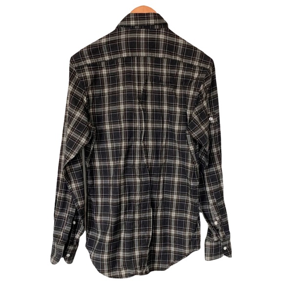 Ernest Hemingway Long Sleeve Flannel Cotton Shirt Size 37 14.5 - Picture 2 of 7